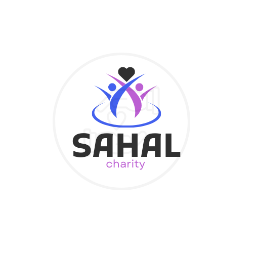 Blue Green Purple Modern Illustrated Charity Foundation Logo